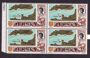 Jersey-Sc#41b- id5-unused NH booklet pane-Maps-1975-