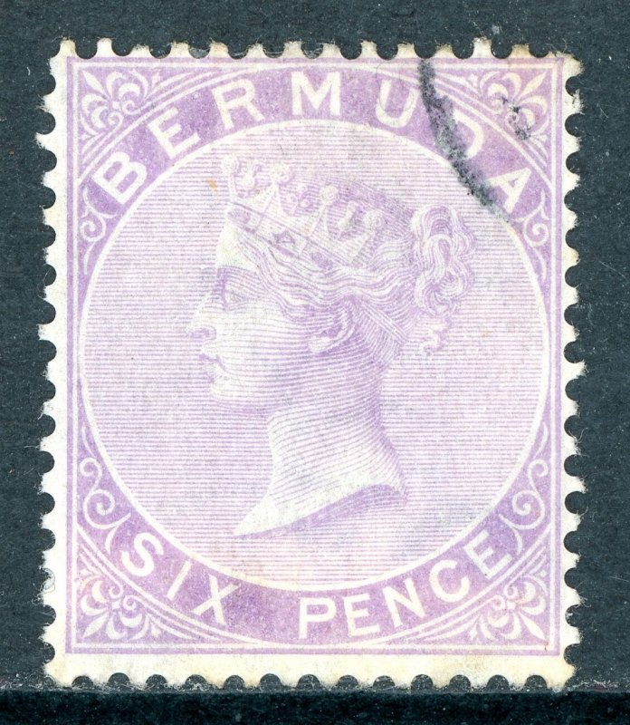Bermuda 1874 QV 6p Lilac Wmk CCC P14 Scott #5 VFU U762  ⭐⭐⭐⭐⭐⭐