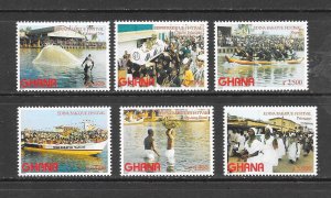 FISH - GHANA #2343-8 FISHING MNH