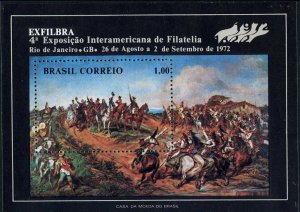 Brazil 1233,MNH.Mi 1327 Bl.30. EXFILBRA-1972.Shout of Independence,Pedro e Melo.