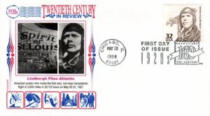 #3184m Lindbergh Flies Atlantic Panda FDC