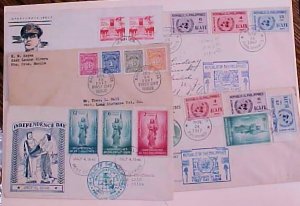 PHILIPPINES  4 FDC INCLUDE 3 CACHET also UNCACHET POSTAGE DUE SET