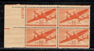 UNITED STATES SC# C31 PL B/4 FVF/MNH