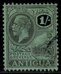 ANTIGUA GV SG76, 1s black/emerald, FINE USED.