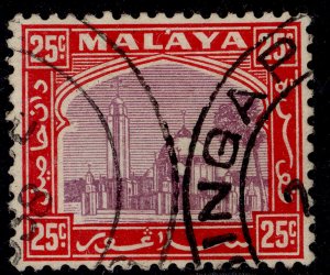 MALAYSIA - Selangor GV SG79, 25c dull purple & scarlet, FINE USED.