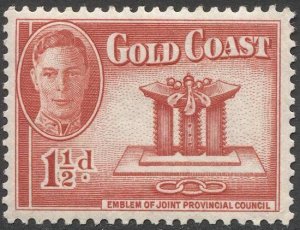 GOLD COAST 1948 Sc 132 MNH 1-1/2d VF, Provincial Council Emblem