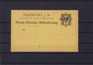 germany frankfurt unused private post circular card ref r13751