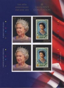 Jersey 2013 MNH Stamps Mini Sheet Queen Elizabeth II Coronation Anniversary