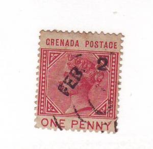 Grenada Sc21 1883 1 d rose Victoria stamp used