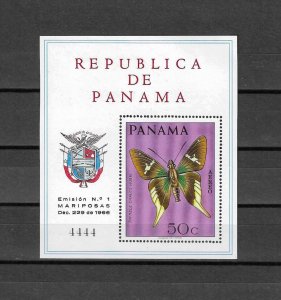 PANAMA 1968 BUTTERFLY 50c MINISHEET MNH Cat £24