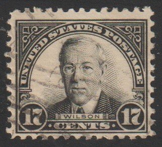 SC# 623 - (17c) - Wilson, black, pf 11 - Used Single