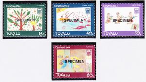 Tuvalu 1984 Christmas Drawings Specimens MNH