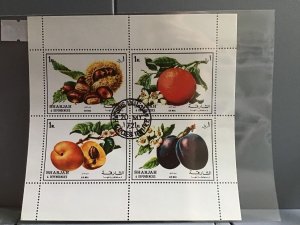 Sharjah Fruits   stamps sheet R25291