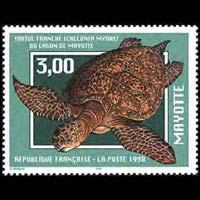 MAYOTTE 1998 - Scott# 93 Turtle Set of 1 NH