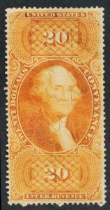 UNITED STATES R98c USED VF $20 CONVEYANCE