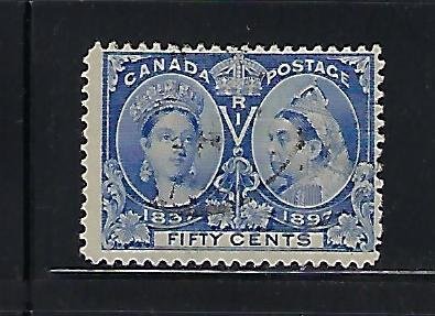 CANADA SCOTT #60 1897 VICTORIA JUBILEE 50 CENTS ( ULTRA) - USED