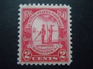 #683 2c Carolina-Charleston Single MNH OG VF/XF  Includes New Mount #1b