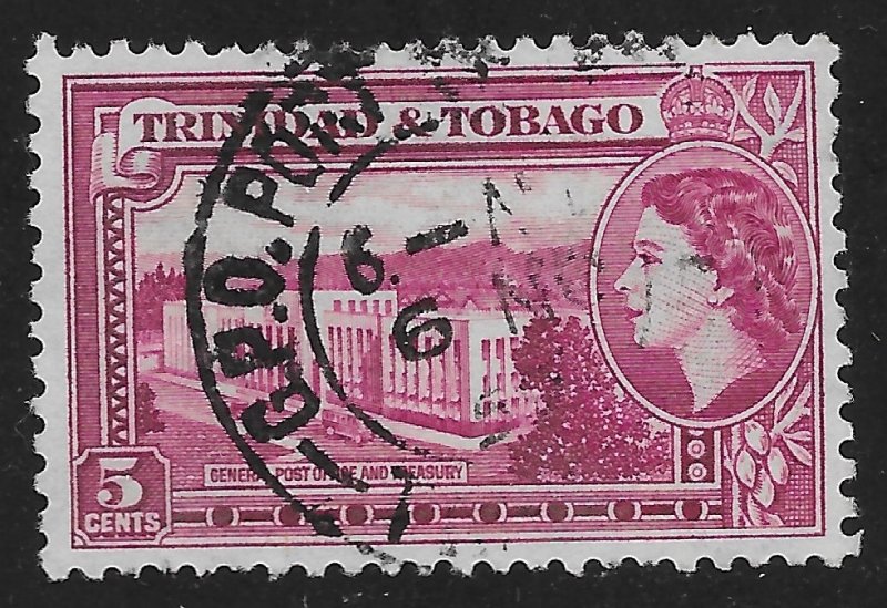 Trinidad & Tobago 76 5c Queen Elizabeth II & Post Office & Treasury