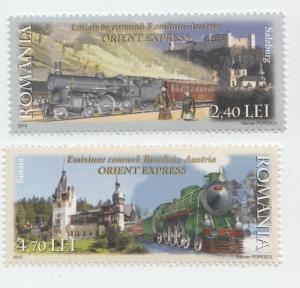 Romania Austria 2010 STAMPS Orient Express train Castle MNH set