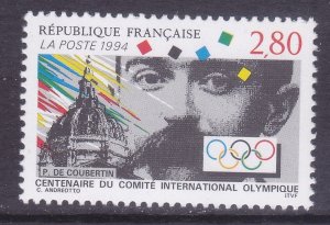 France 2431 MNH 1994 International Olympic Committee Centennial Issue Very Fine