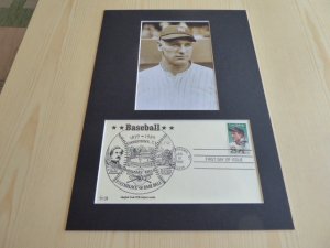 Lou Gehrig baseball photograph and 1989 USA FDC