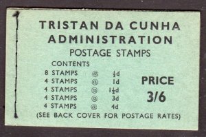 Tristan de Cunha 1960 SG SB 3, 3/6 booklet, stitched l., cat. £30.00