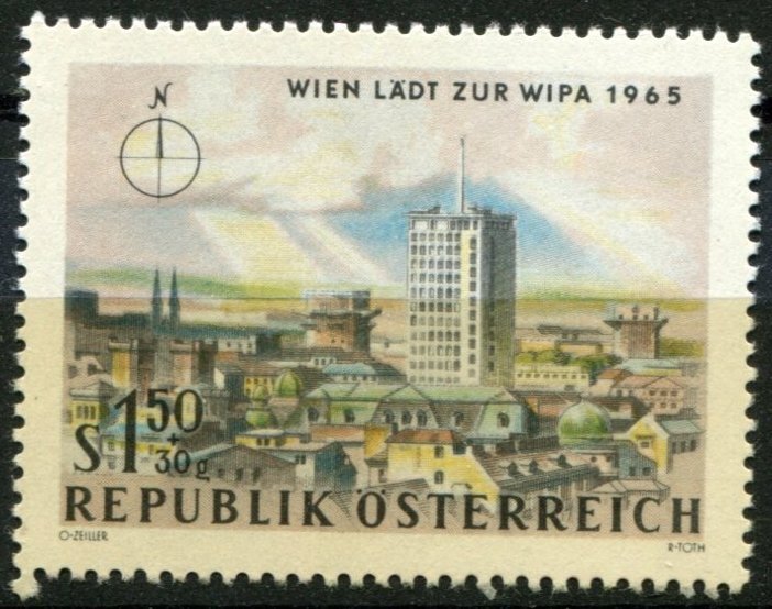 Austria Sc#B306 MNH, 1.50s+30g multi, WIPA 1965 International Stamp Exhibitio...