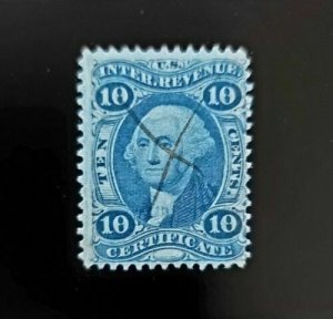 1862-71 10c U.S. Internal Revenue, Washington, First Issue, Certificate, R33c