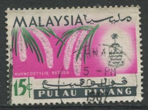 STAMP STATION PERTH Penang #72 Orchid Type Definitive Used 1965