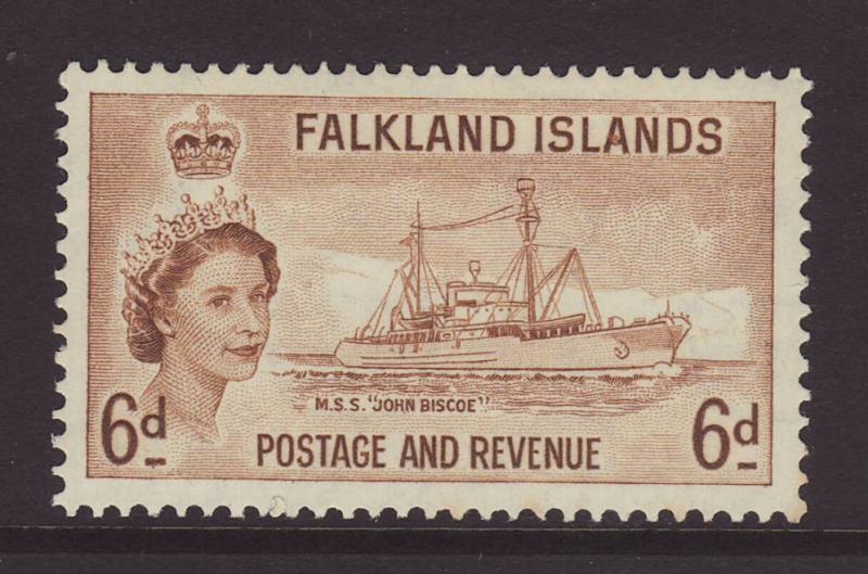 1957 Falkland Is 6d Mint SG190