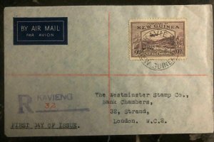 1939 Kavieng New Guinea First Day Cover FDC To London England Sg#220 Bulolo