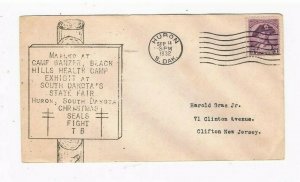 1932 cover from Camp Wanzer Black Hills Health Camp Huron South Dakota Fight TB