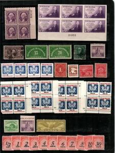 US Misc. Lot - Most NH (Catalog Value $63.00)