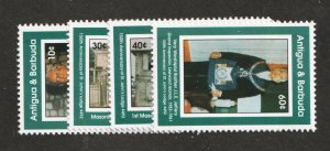 1993 Antigua & Barbuda Sc# 1732-36 - Masons, Masonic Lodge. MNH Set Cv$10.00