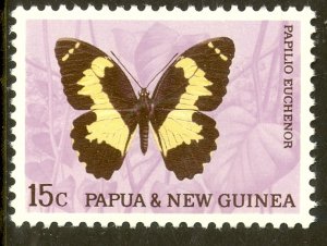 PAPUA NEW GUINEA 1966 15c BUTTERFLY Pictorial Sc 215 MNH