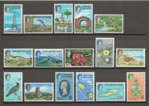 ST CHRISTOPHER NEVIS/ANGUILLA 1963/69 SG 129/44 MNH Cat £32