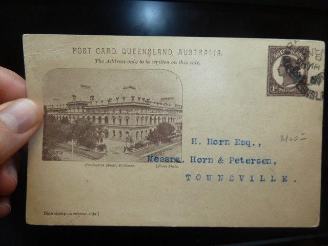 Queensland Pictoral PPC 1d Parliament House Used (5bes)