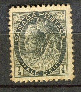 CANADA; 1898 early QV Maple Leaf issue fine used 1/2c. value