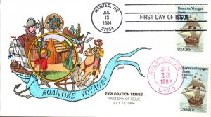 #2093 Roanoke Voyages Collins FDC