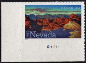 SC#4907 (49¢) Nevada Statehood Plate Single (2014) SA