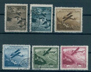 LIECHTENSTEIN AIRPOST 1930, FULL SET NICELY USED