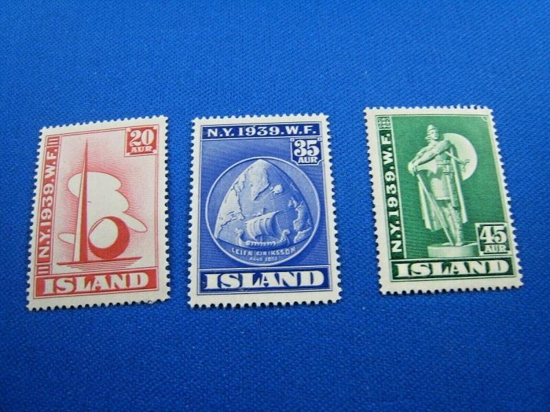 ICELAND  -  SCOTT #213-215  -  MNH    (wwi3)