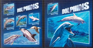 Sierra Leone 2017 Marine Life Dolphins III sheet + S/S MNH