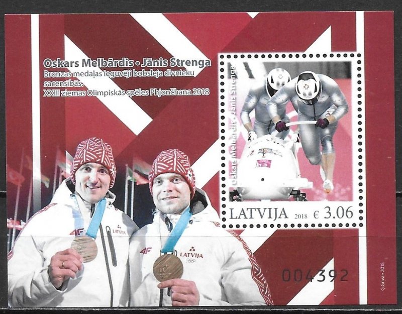 Latvia 1006 Olympic Medal Winners s.s. MNH (lib)