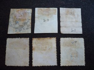 Stamps - Cuba - Scott# 24-27, 29-30 - Used