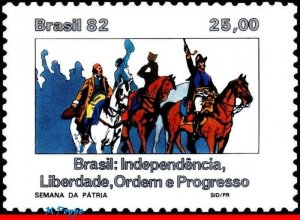 1818 BRAZIL 1982 NATIONAL WEEK, INDEPENDENCE, HORSES, HISTORY, MI# 1919, MNH
