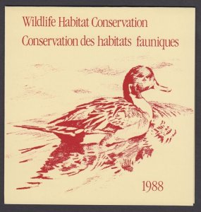 1988 - #FWH 4 - $6.50 Canada Wildlife Habitat Conservation Duck Stamp cv$20
