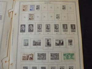 Turkey 1865-1960 Stamp Collection on Album Pages 