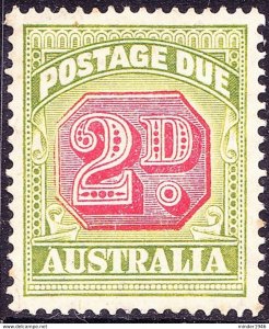 AUSTRALIA 1938 KGVI 2d Carmine & Green Postage Due SGD114 MNH