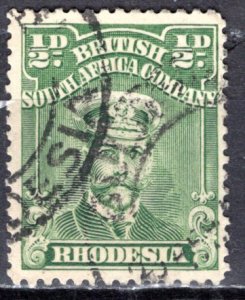 Rhodesia - British South Africa Company; 1913: Sc. # 119: Used Single Stamp